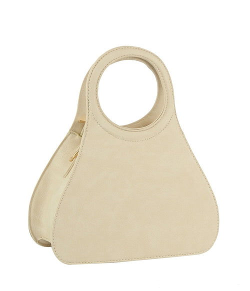 Cream Leatherette Handbag