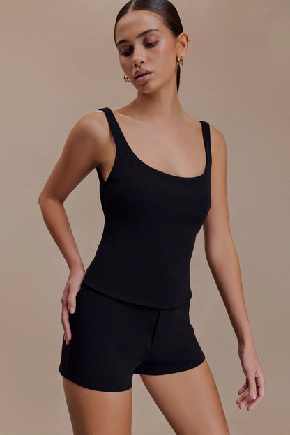 Blanca Stretch Crepe Cami Top Black