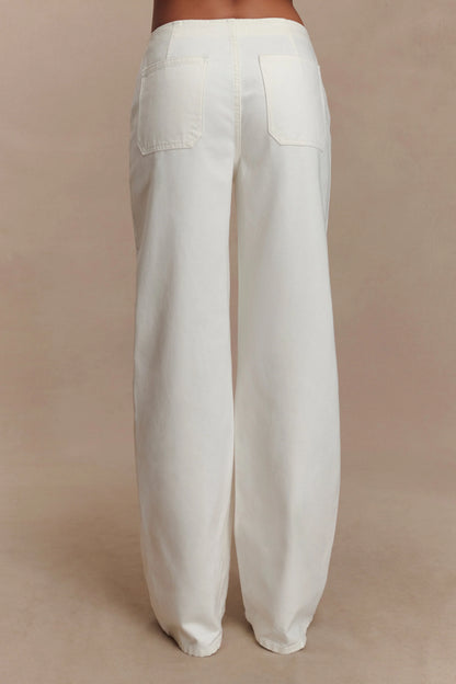 Caitlin Mid Rise Denim Jeans White