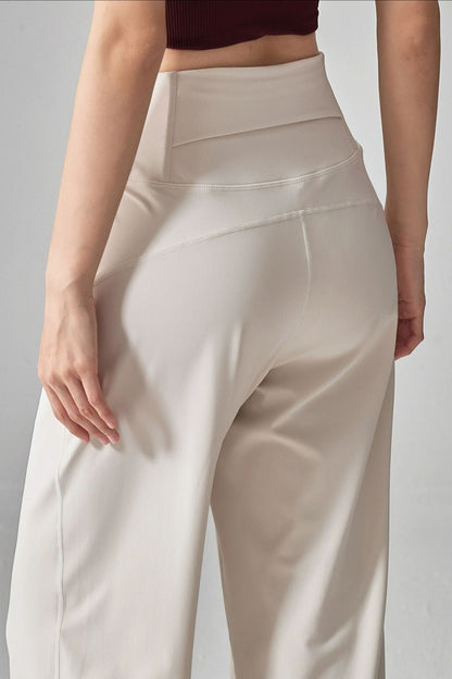 Barely There Drapey High Waisted Wide Leg Workout Pants