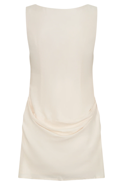 Bexley Draped Mini Dress Ivory