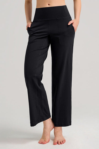 Breathable Straight Leg Loose High Waist Yoga Pants