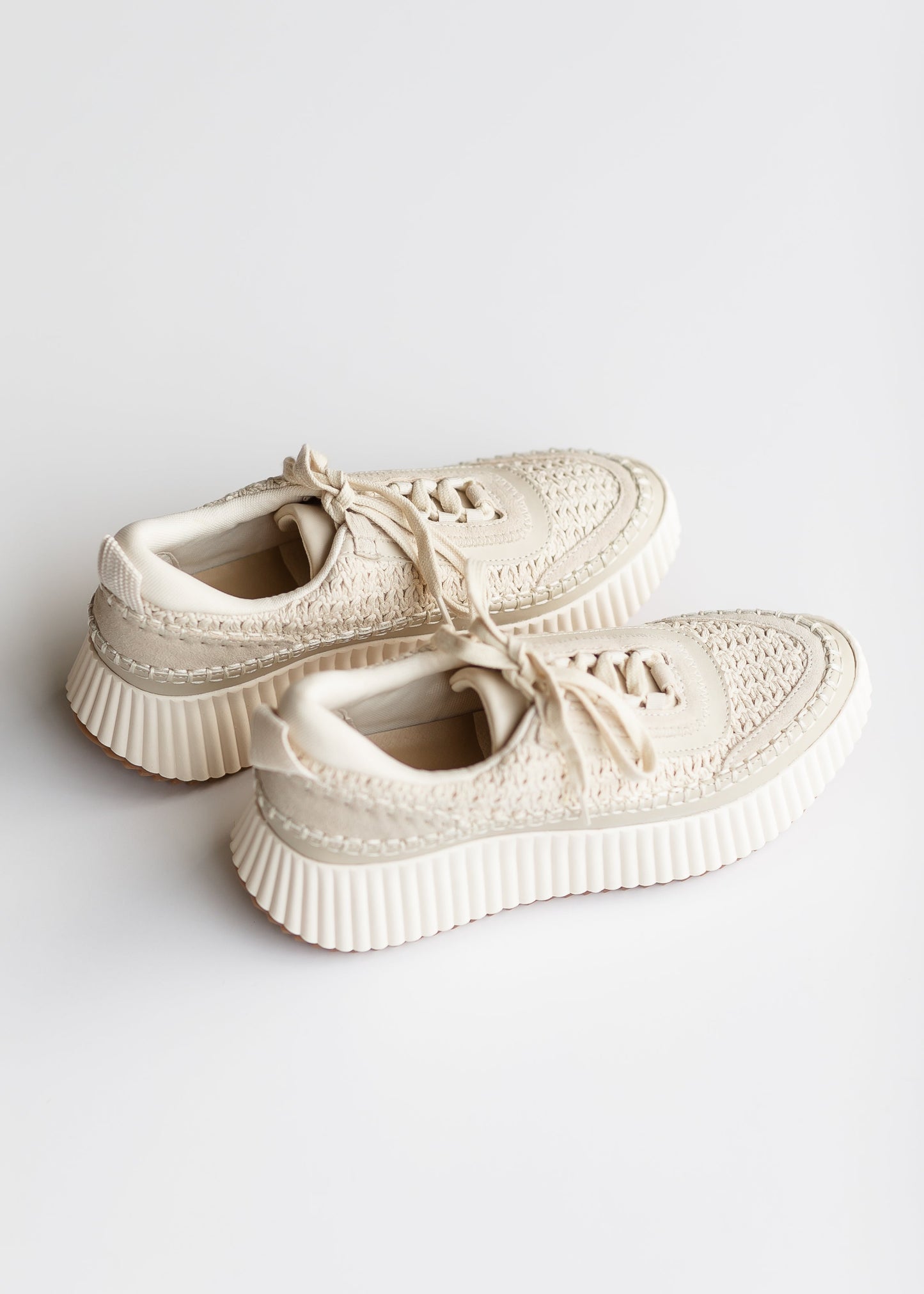 Dolce Vita Dolen Sandstone Knit Platform Sneakers - FINAL SALE
