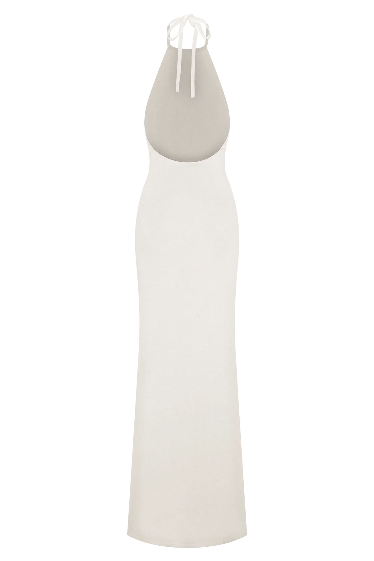 Brock Knit Halter Maxi Dress White
