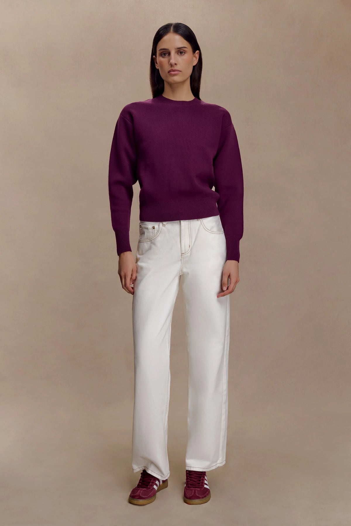 Braxton Cozy Knit Jumper Plum