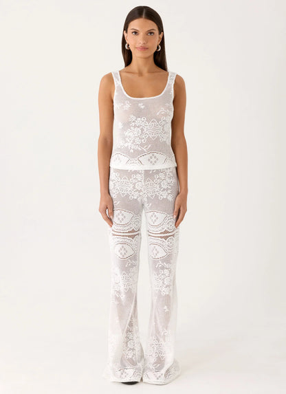 Bosten Low Rise Pants White