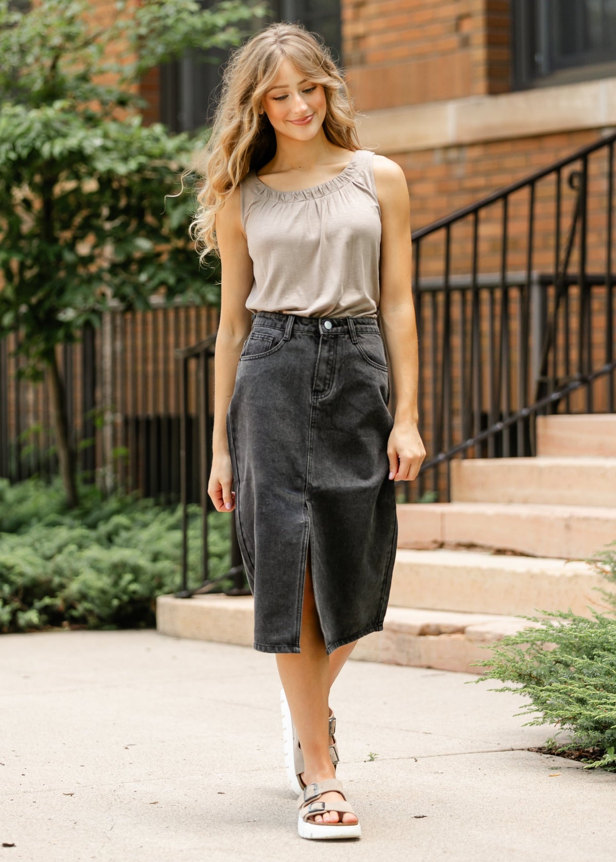 Essential Pleated Neck Layering Tank - FINAL SALE