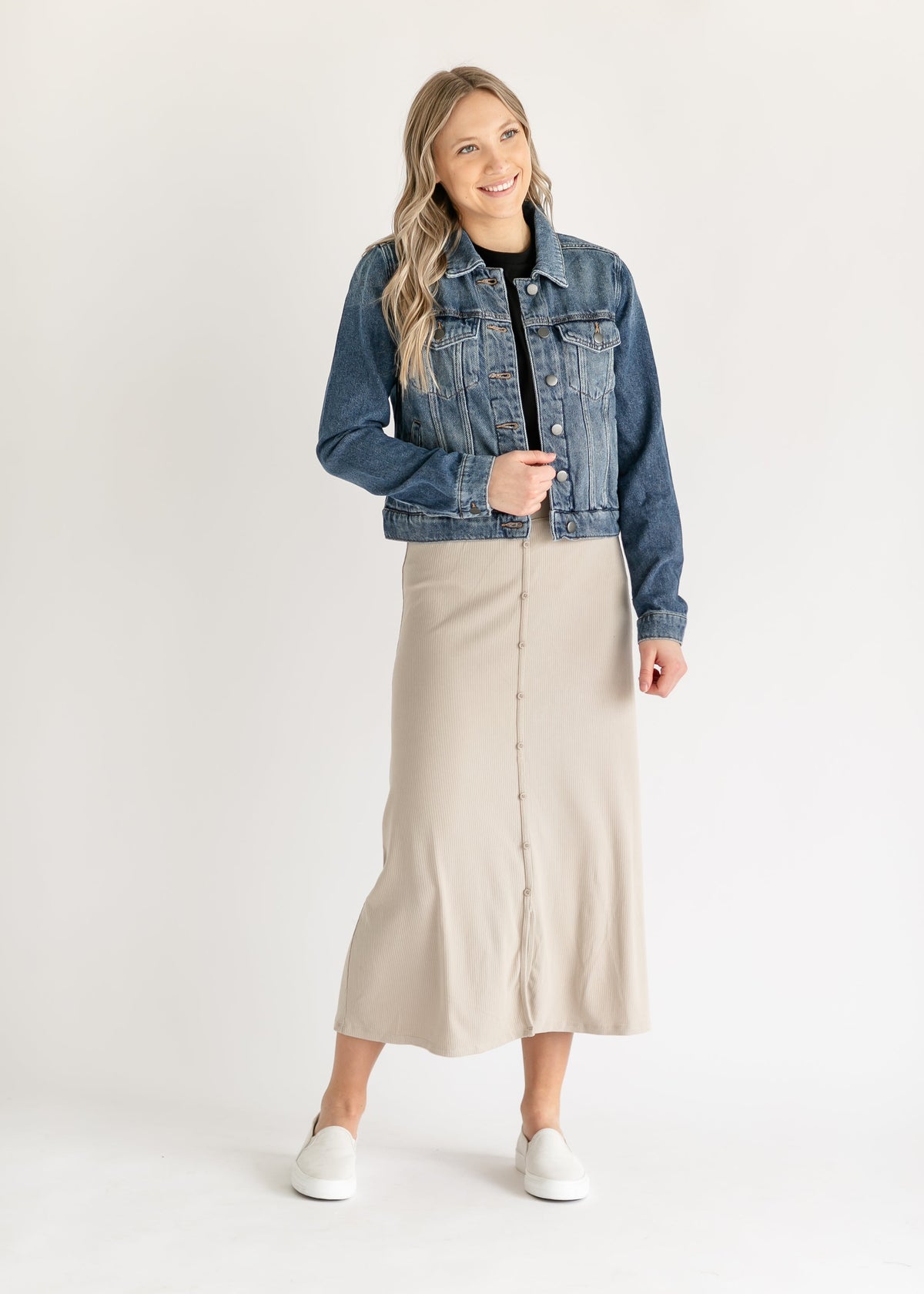 Essential Ribbed Midi Skirt - FINAL SALE