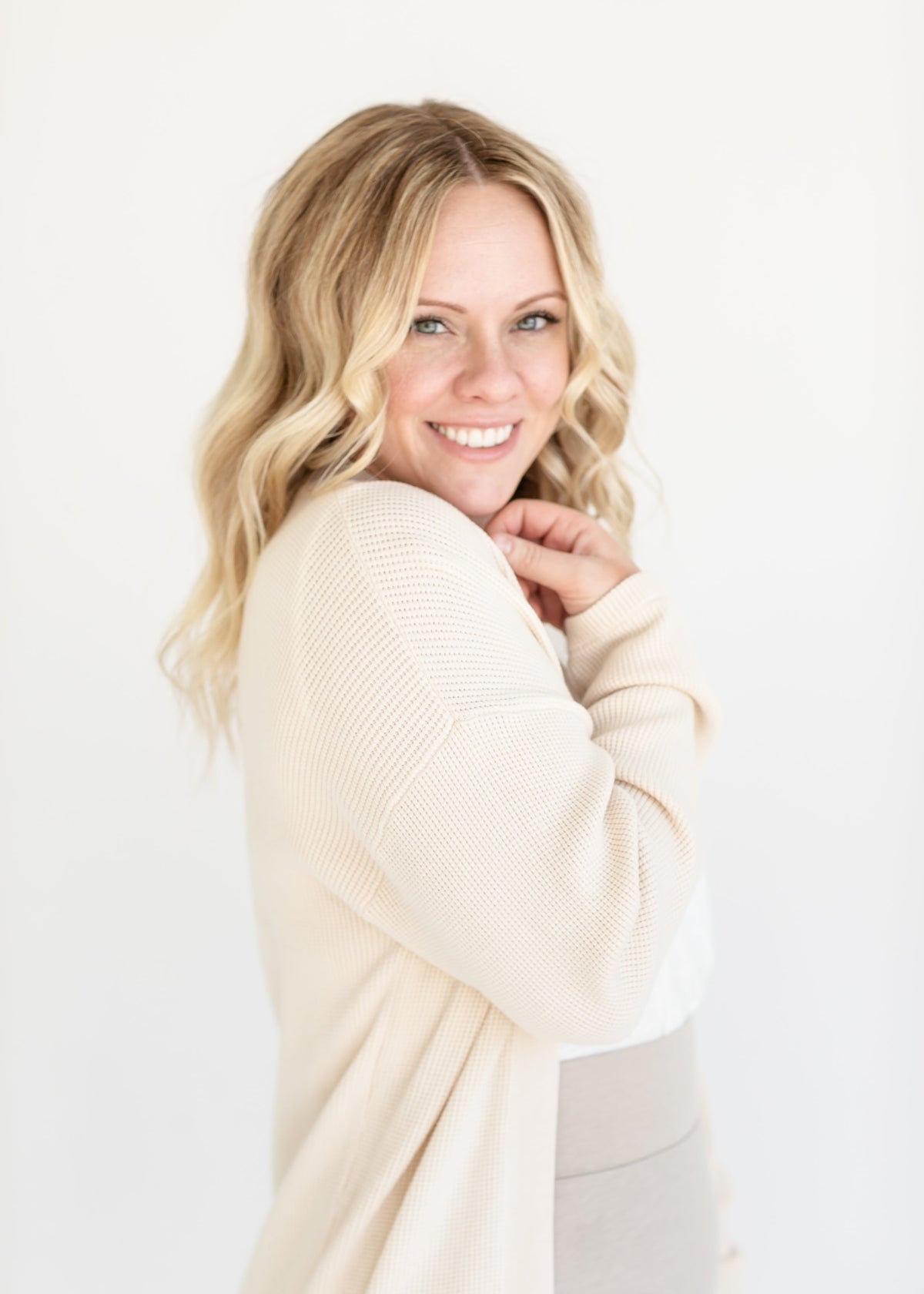 Essential Waffle Knit Cardigan - FINAL SALE
