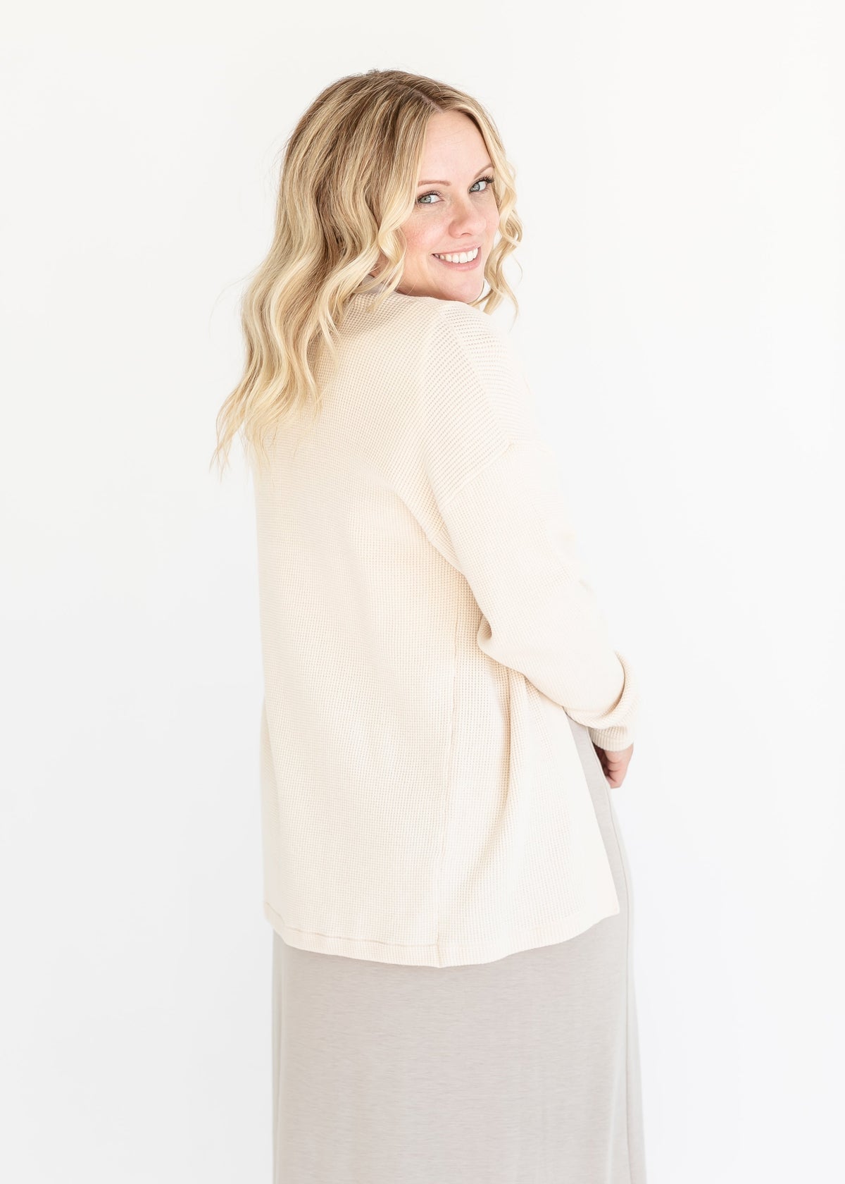 Essential Waffle Knit Cardigan - FINAL SALE