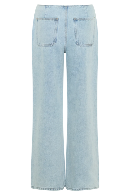 Caitlin Mid Rise Denim Jeans Light Blue