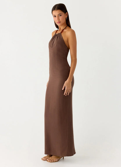 Bloomers Maxi Dress Brown
