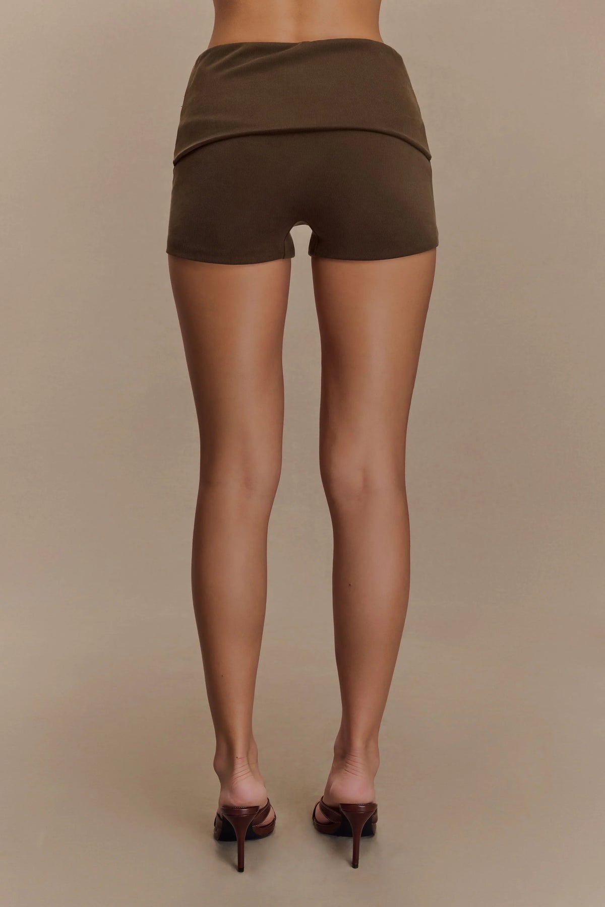Birdie Fold Over Shorts Chocolate