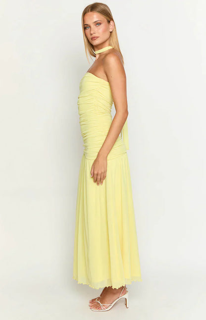 Brayan Yellow Maxi Dress