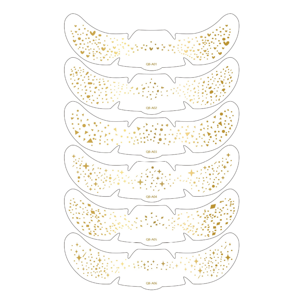 Face Glitter Stencil Patches, Facial Template Stickers for Festival Makeup