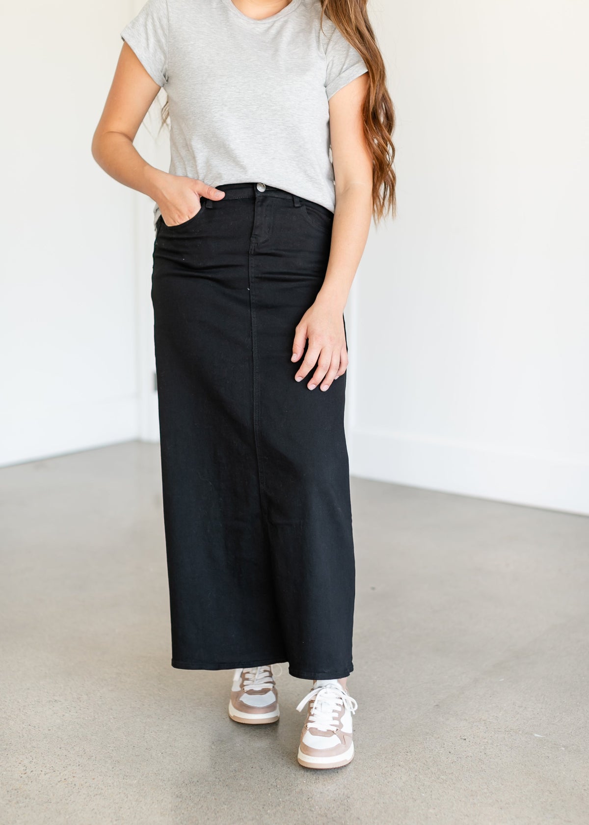 Faith Long Denim Maxi Skirt - FINAL SALE