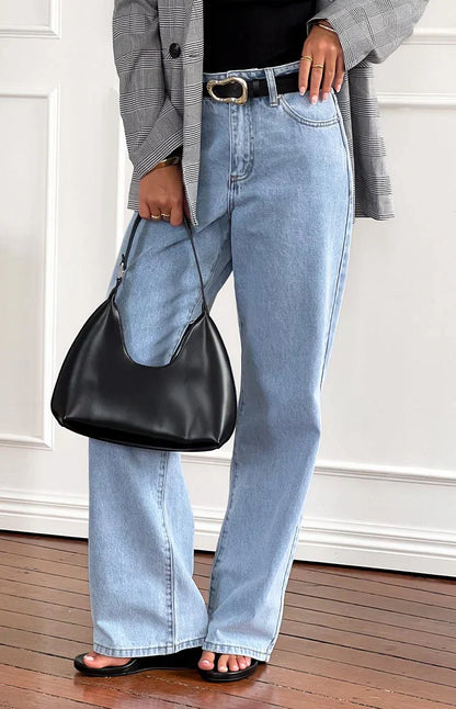 Calliope Light Wash Mid Rise Slouchy Jeans