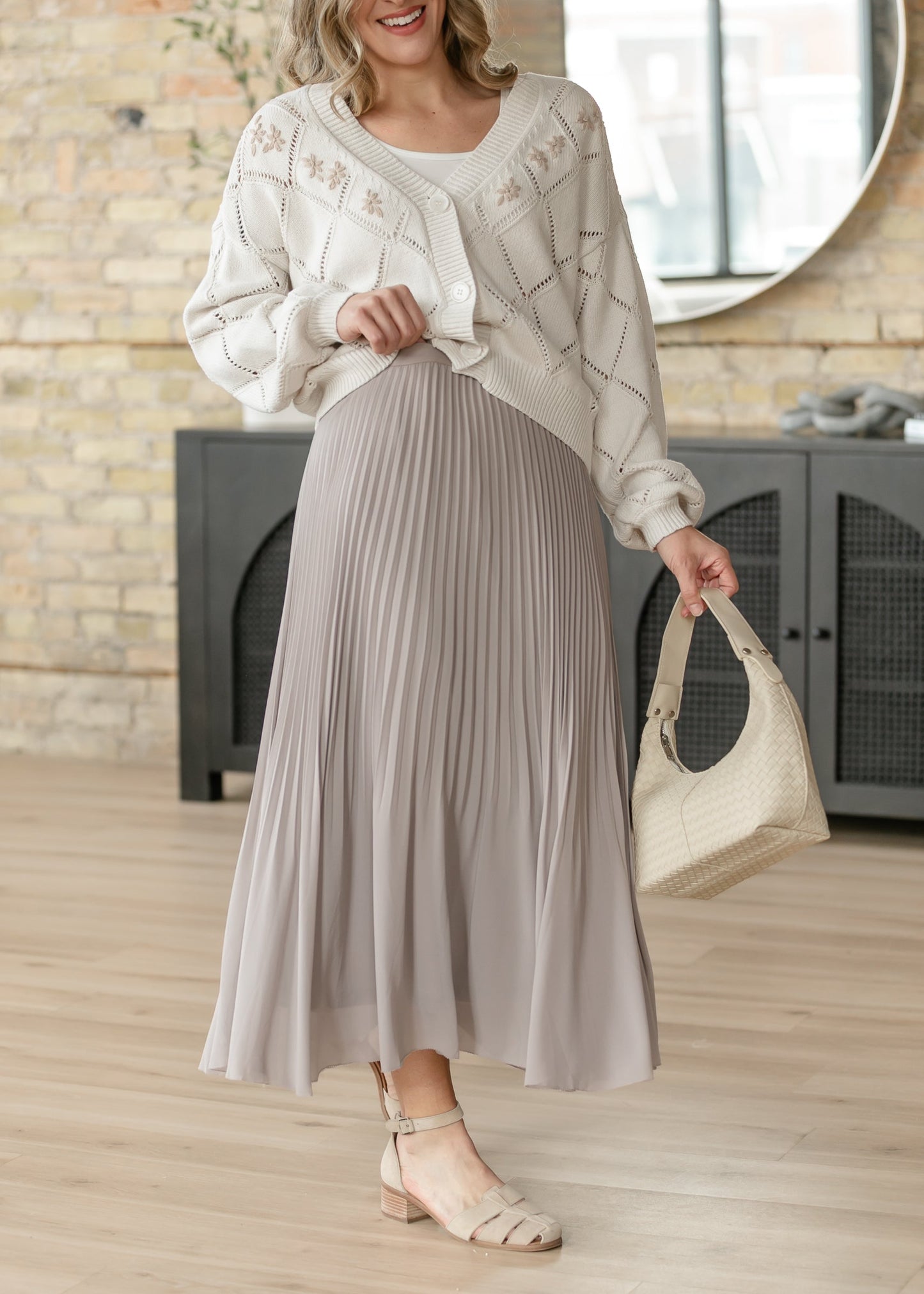 Flowy Pleated Maxi Skirt - FINAL SALE