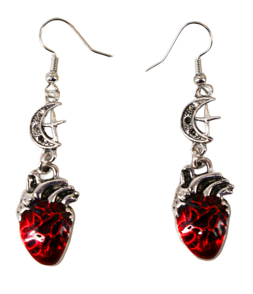 Heart Rhinestone Earrings