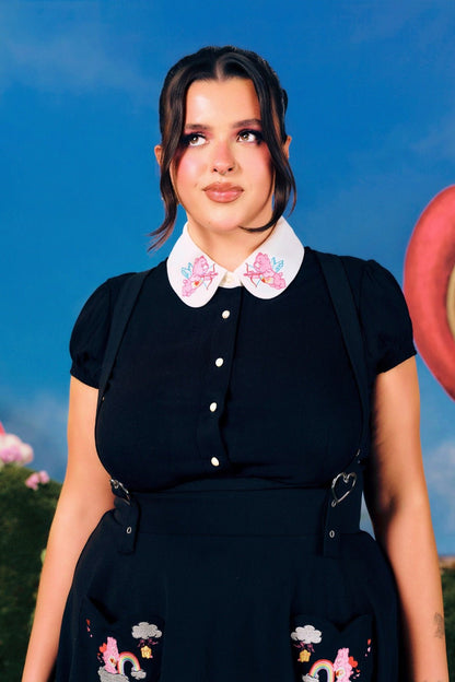 Hell Bunny Black Care Bears Blouse