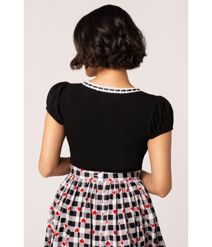 Hell Bunny Black Gracie Top