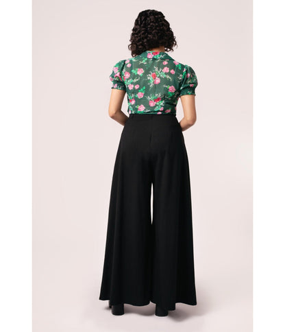 Hell Bunny Black Simone Trousers