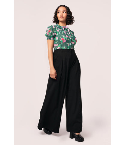 Hell Bunny Black Simone Trousers