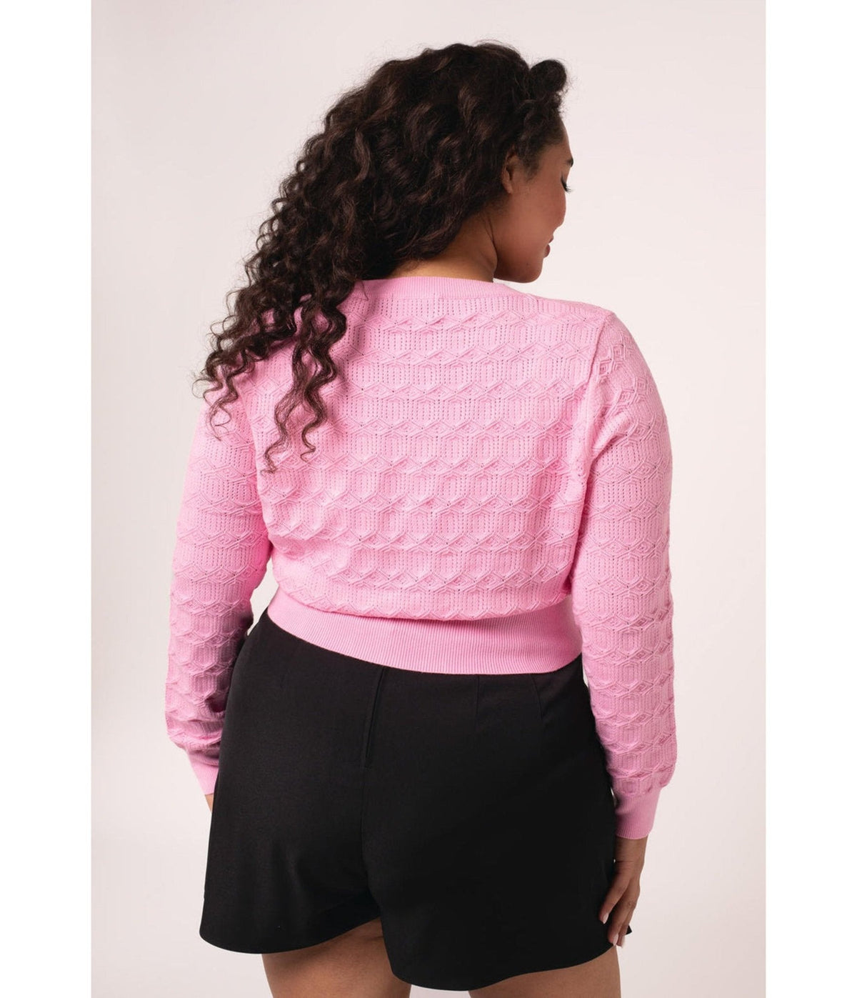 Hell Bunny Pink Tie Front Lucie Cardigan