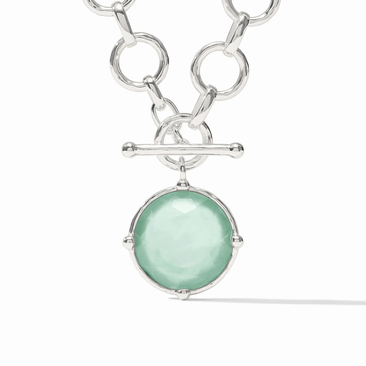 Honeybee Statement Necklace - Iridescent Aquamarine Blue