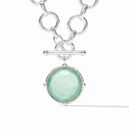 Honeybee Statement Necklace - Iridescent Aquamarine Blue