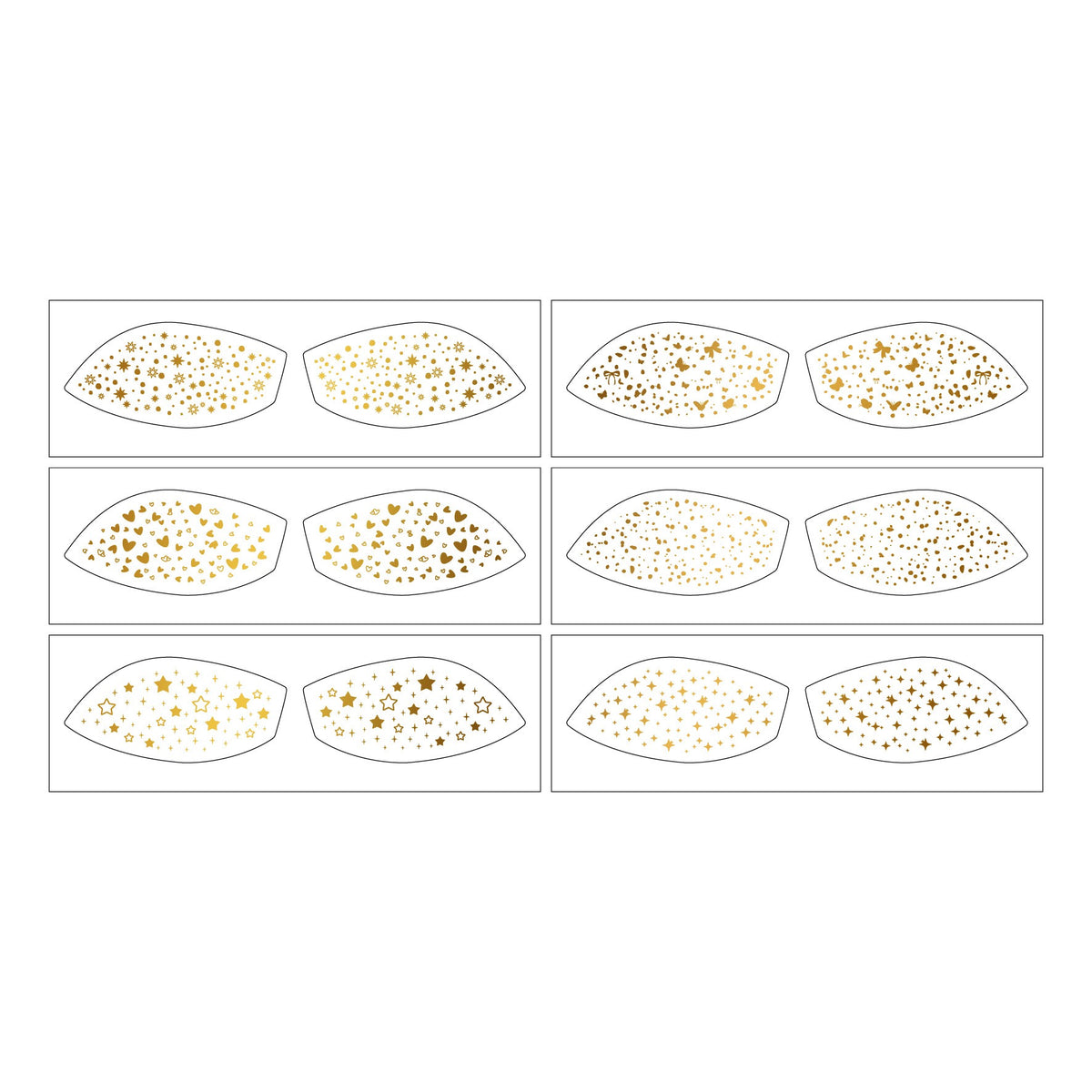 Face Glitter Stencil Patches, Facial Template Stickers for Festival Makeup