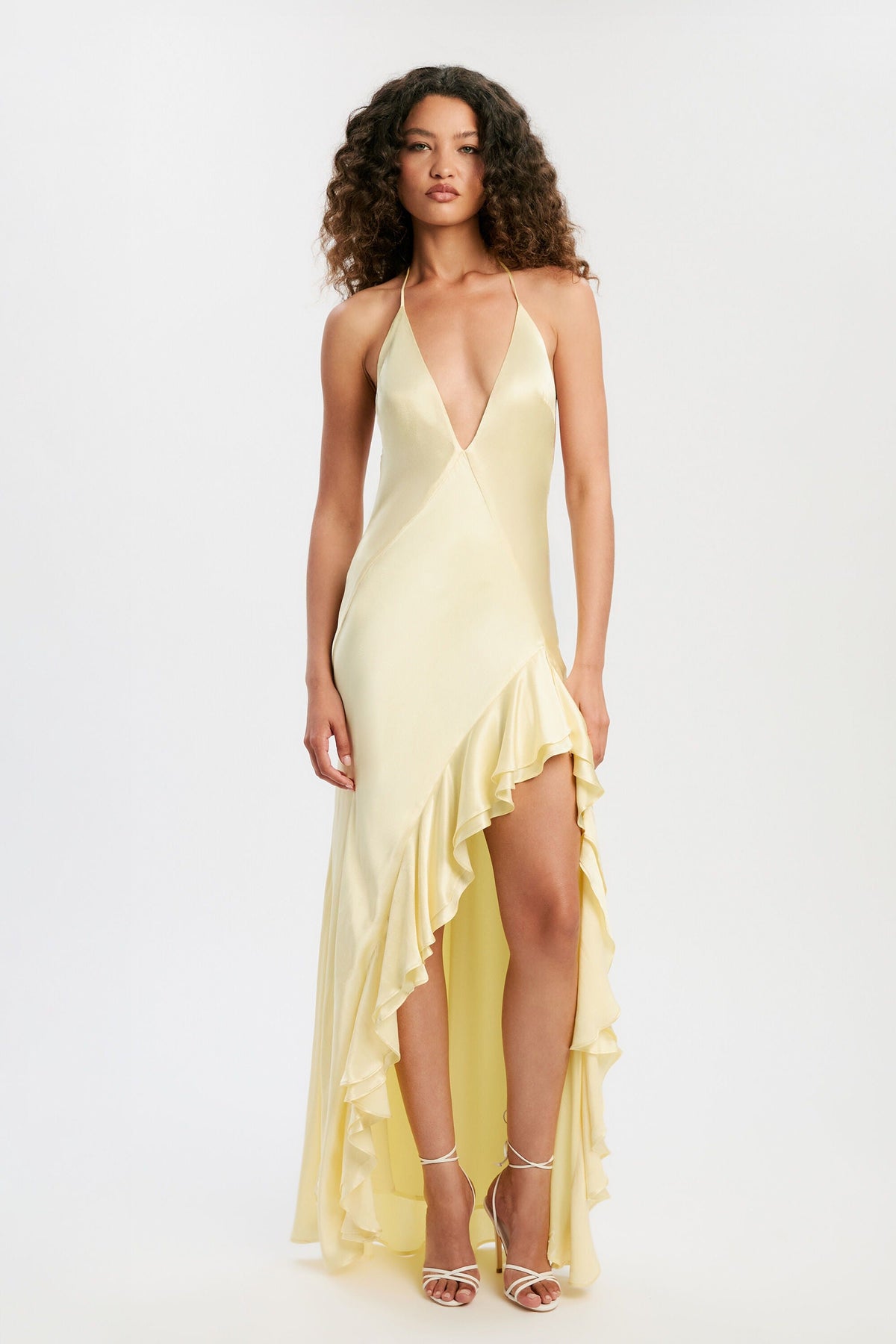 Selene Halter Maxi Dress - Canary