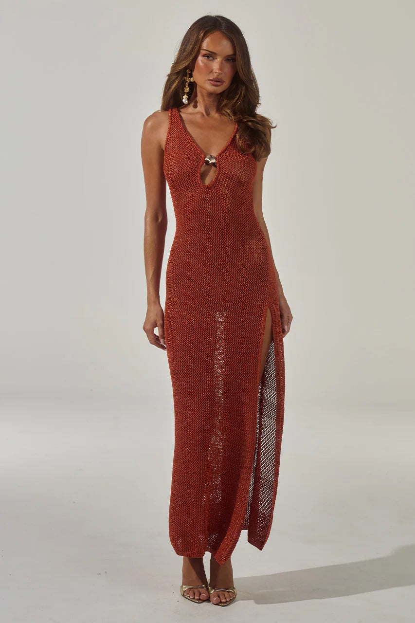 Ariya Maxi Dress - Rust