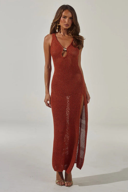 Ariya Maxi Dress - Rust