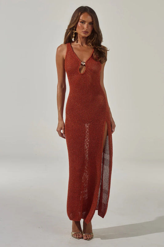 Ariya Maxi Dress - Rust