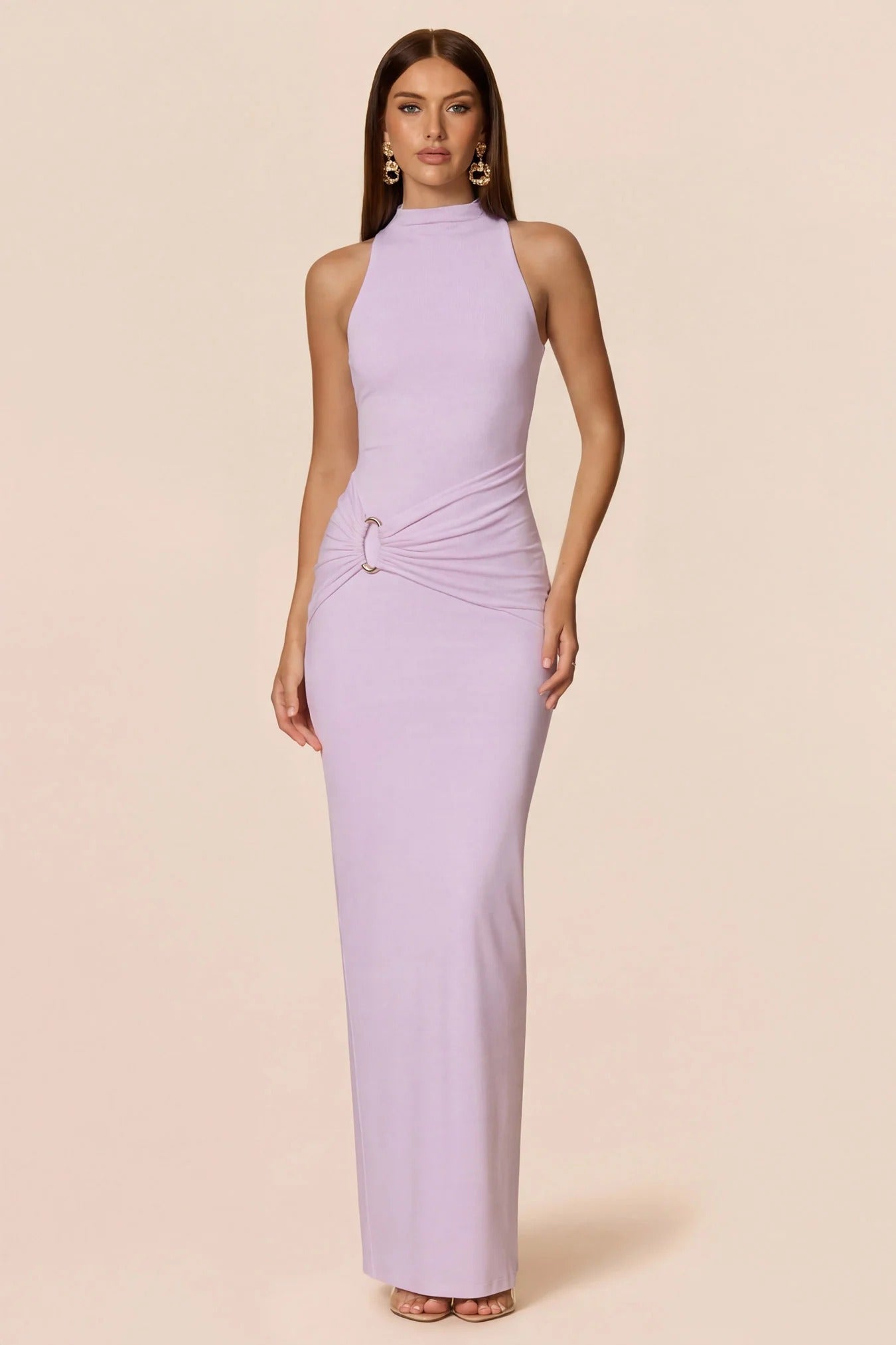 Nookie Petra High-Neck Maxi Dress - Lilac