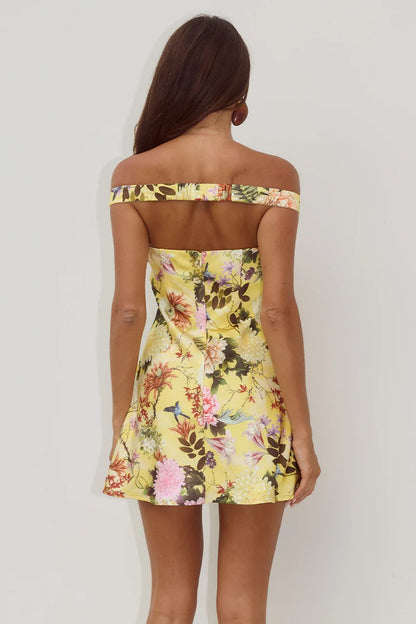 Aveta Mini Dress - Kendall Yellow