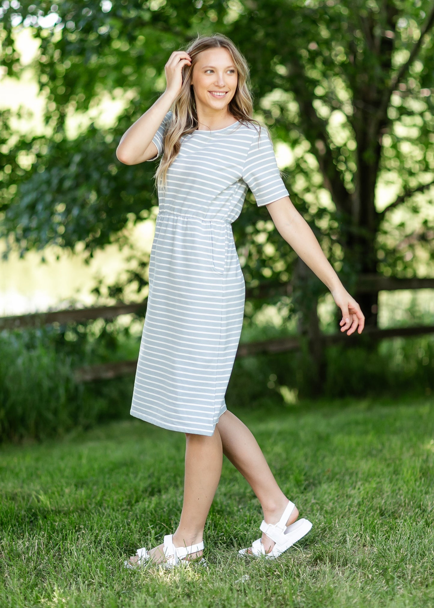 Kristen Short Sleeve Midi Dress - FINAL SALE