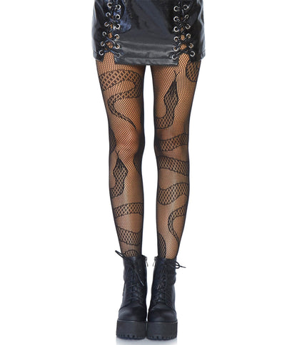 Leg Avenue Black Snake Fishnets