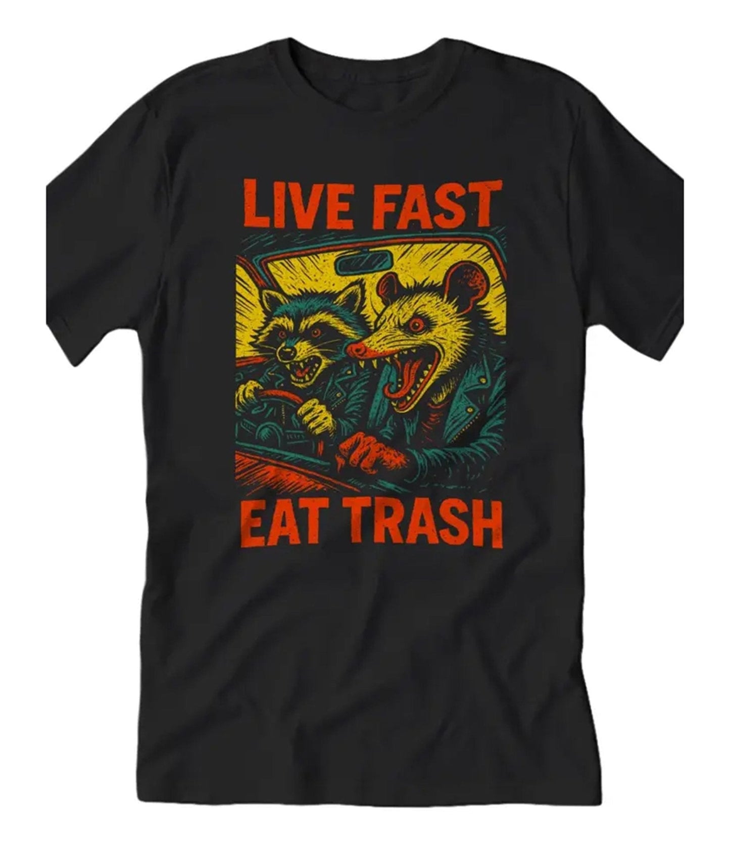 Live Fast Eat Trash Opossum Unisex Graphic Tee