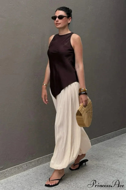 Loose Bubble Cuffed Pants