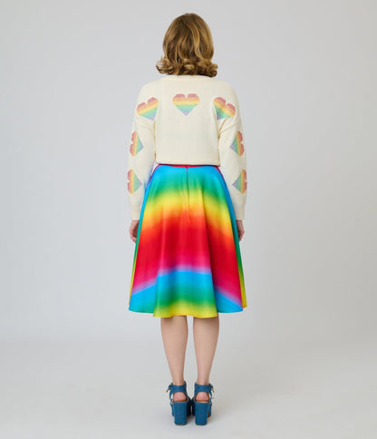 Magnolia Place Ombre Rainbow Sally Swing Skirt