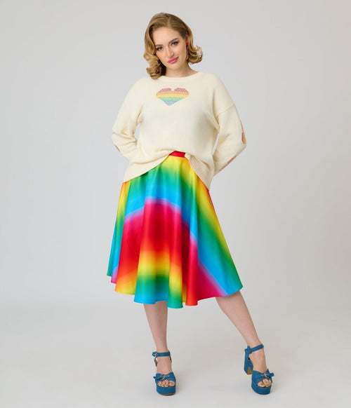 Magnolia Place Ombre Rainbow Sally Swing Skirt