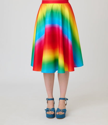 Magnolia Place Ombre Rainbow Sally Swing Skirt