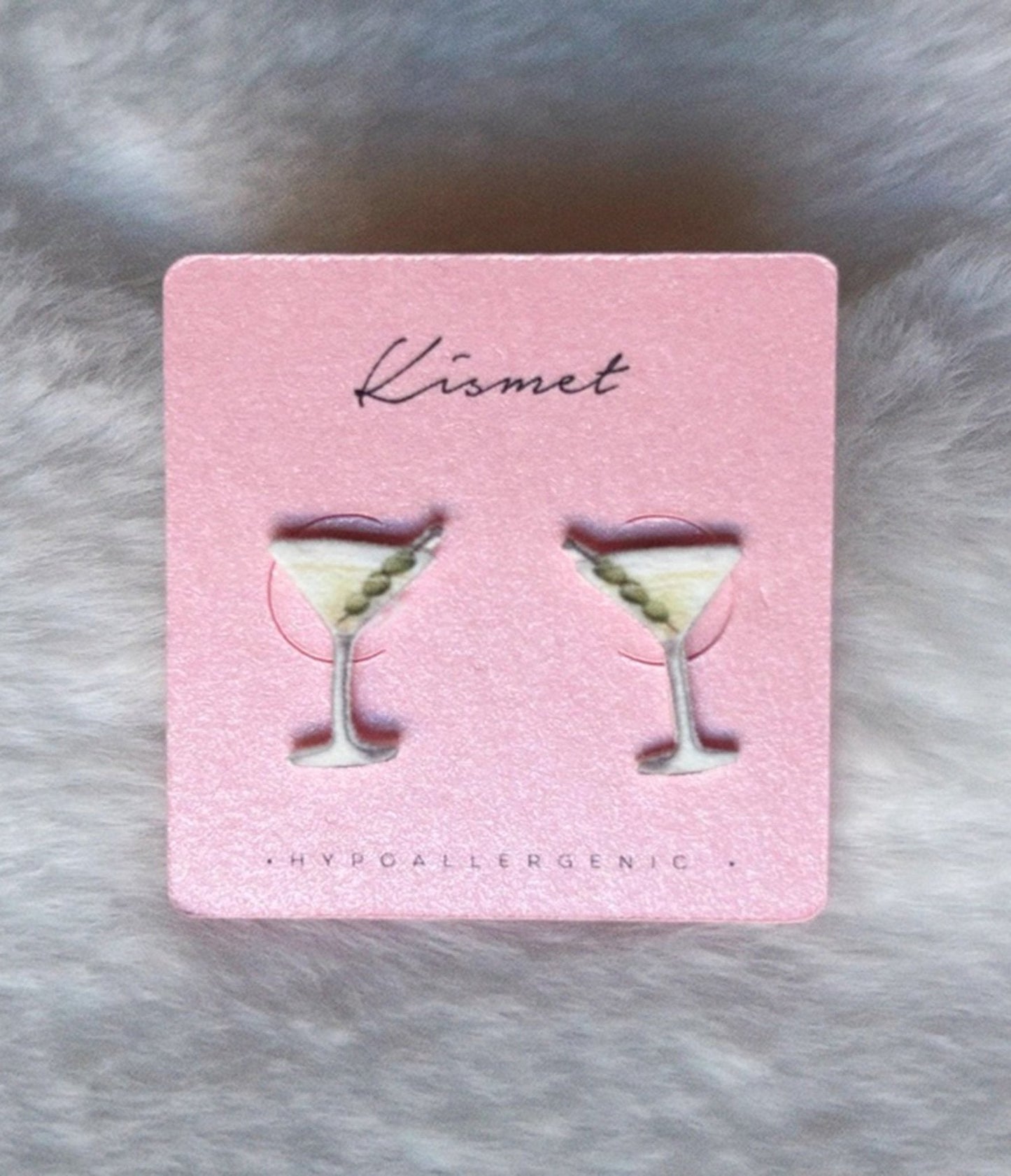 Martini Glass Novelty Stud Earrings