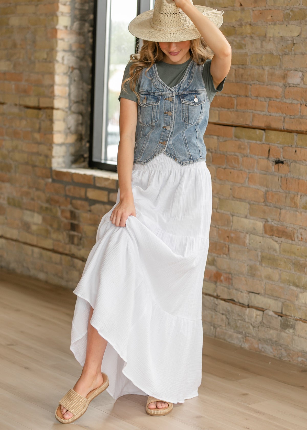 Medium Wash Denim Vest - FINAL SALE