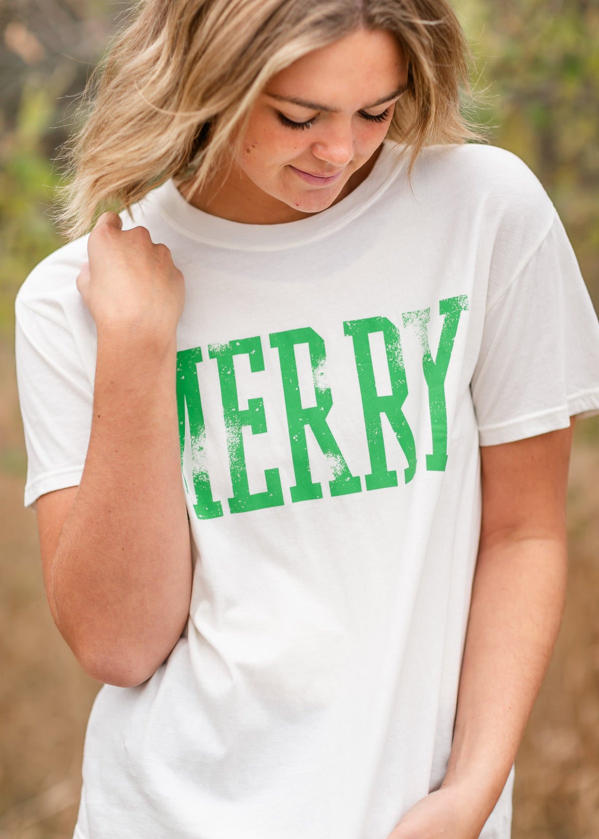 Merry Relaxed Fit Crewneck Graphic Tee - FINAL SALE