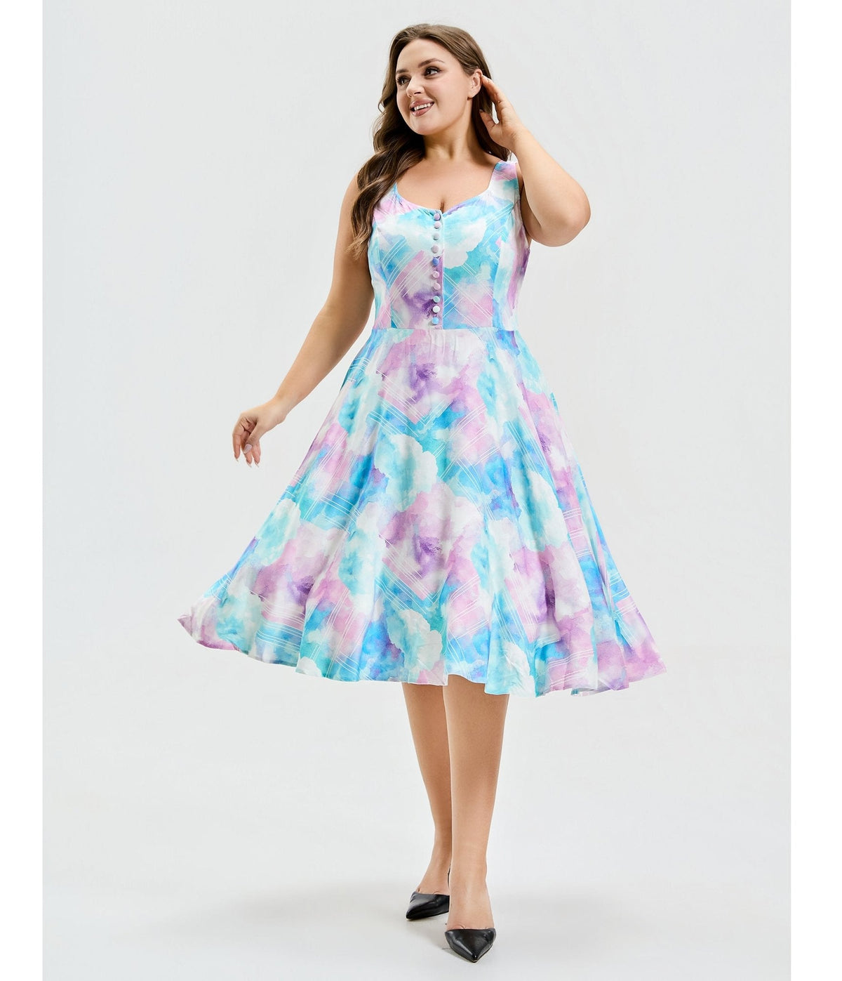 Plus Size Cotton Candy Skies Heidi Dress