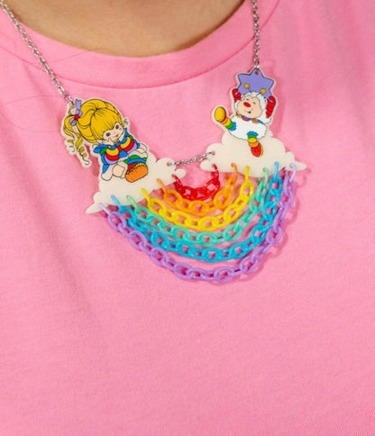 Rainbow Brite Rainbow Cloud Necklace