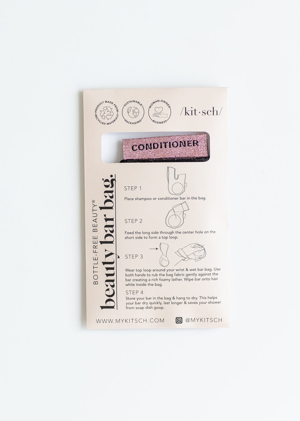 Kitsch™ Shampoo + Conditioner Beauty Bar Bag